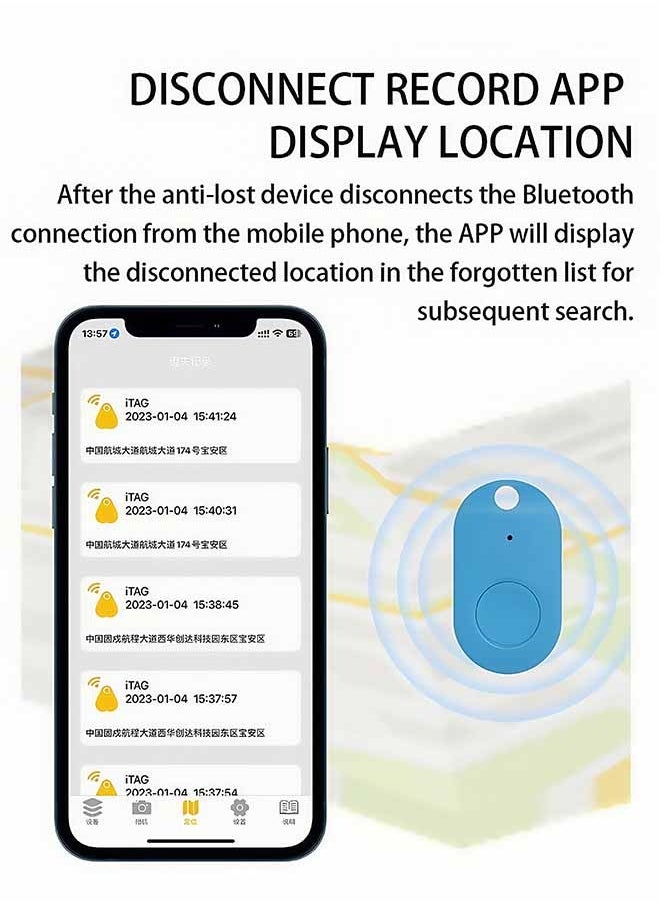 Peachjoy Smart Tracker 5 Pack Oval Shape Multi Color Wireless Key Finder Locator Mini Tracker Anti-Lost Alarm Sensor Device Remote Finder Kids Item Finder Mobile Phone Car Wallet Luggage Pet  - Image 5