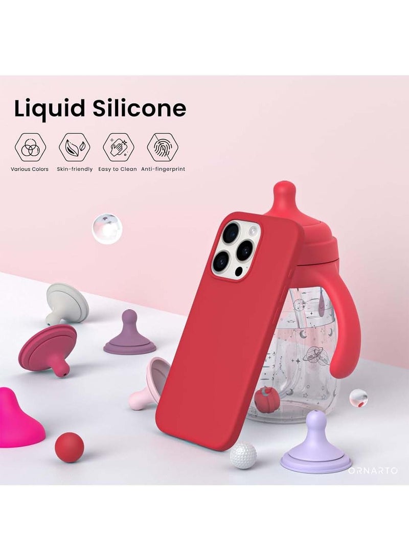 X-level iPhone 15 Pro Mobile Case Cover with Soft Liquid Silicone Protection Anti-Scratch Shockproof Accessories Slim Protective Back Cover with Comfortable Hold Touch Feeling and Anti-fingerprint  - Image 2