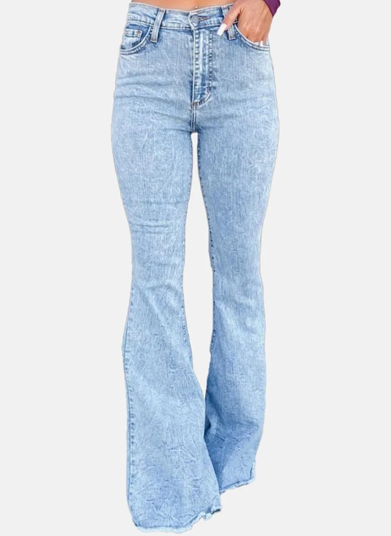 YUNIQEE Blue Bootcut Clean Look High-Rise Jeans