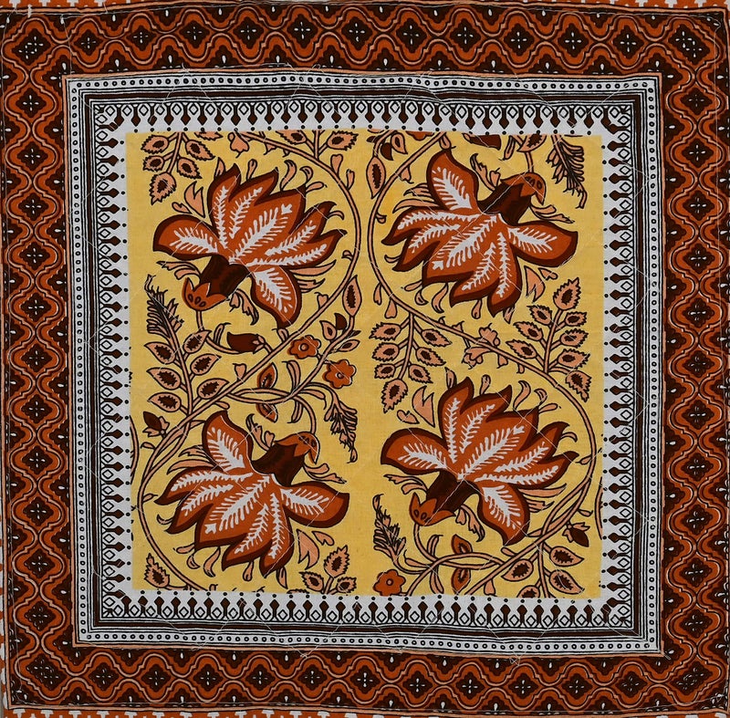 Blizz Mont | Ethnic Motif Printed Cushion Cover | Pure Cotton | Size- 16 x 16 inches- Set of 5- (BM1026-BROWN-FR)-C - Image 4