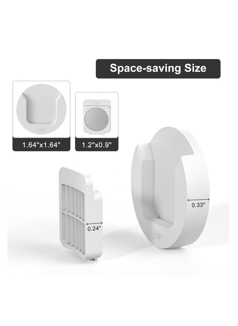Excefore 4 Pack Magnetic Remote Control Holder, Wall Mount Remote Holder, Self Adhesive TV Air Conditioner Remote Control Holder, Suitable for Living Room Bedroom Wall (White)  - Image 4