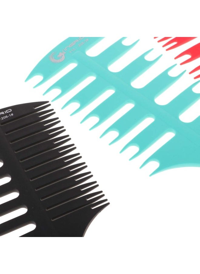 silvercnc 4 Pieces Plastic Rat Tail Sectioning Highlights Teasing Comb for Salon Home  - Image 1