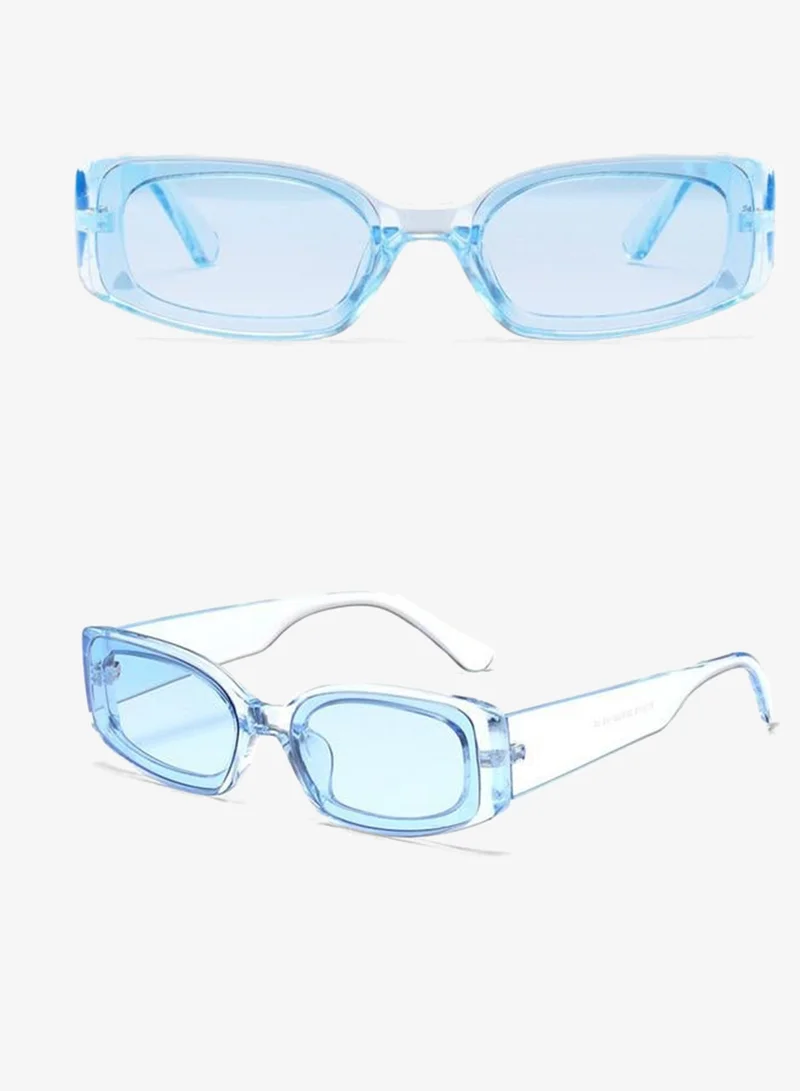 Take Two Rectangle Blue Sunglasses