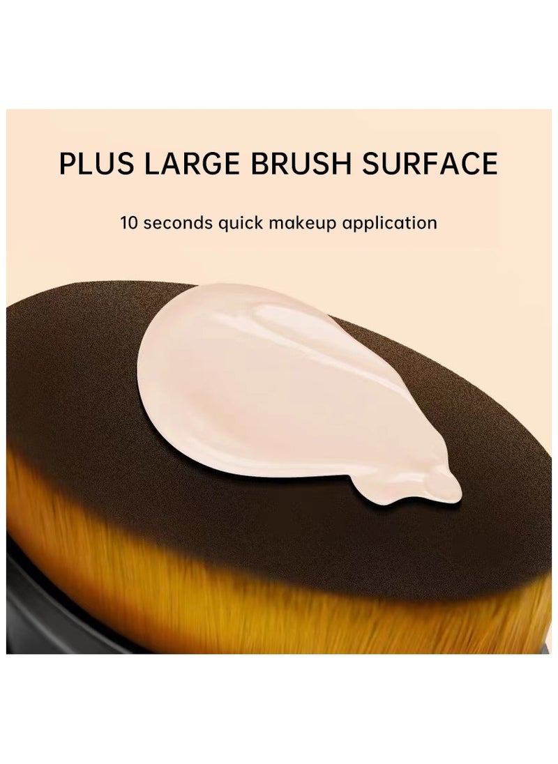 ponny 1pcs Foundation Makeup Brush with Storage Box Easy Makeup for Fresh Beginners Beauty Tool Foundation Brush for Girls Quick Makeup to School Company Morning Kits  - Image 3