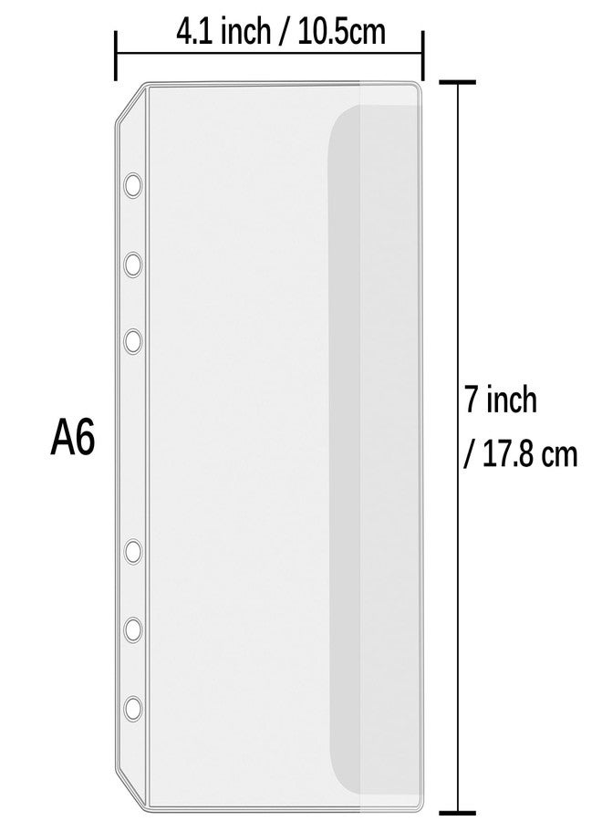 UMSICHT 12PCS A6 Binder Pockets with No Zippers, Zipless Budget Envelopes with Lids, A6 Binder Pouch for 6 Ring Binder, Money Folder Organizer, Clear PVC Savings Challenges Envelopes, 12PCS. - Image 3