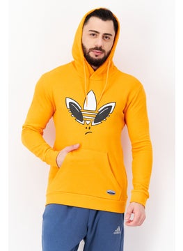 adidas Originals Men Sportswear Fit Brand Logo Outdoor Hoodie, Orange  - Image 1