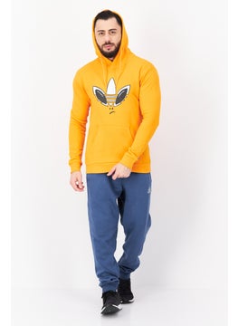 adidas Originals Men Sportswear Fit Brand Logo Outdoor Hoodie, Orange  - Image 4