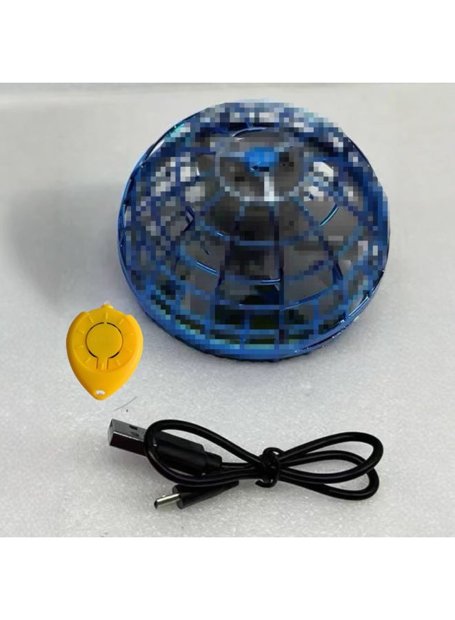 UFO Intelligent Induction Aircraft Luminous Suspension Flying Ball Swing Flying Saucer Fingertip Spinning Top Educational Toys-Color:Spinning Top - Blue (with Suspension Function) - Image 3