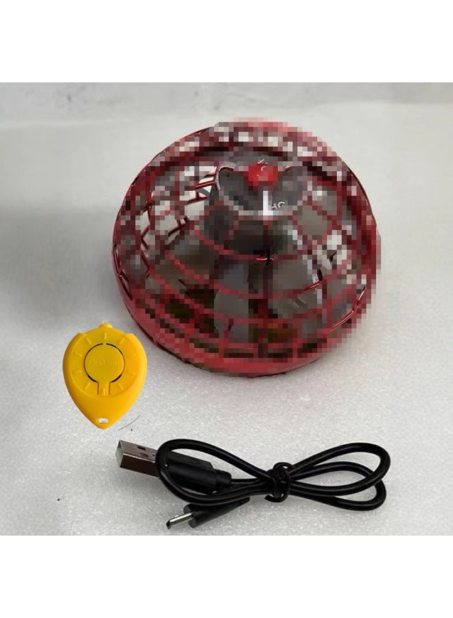 UFO Intelligent Induction Aircraft Luminous Suspension Flying Ball Swing Flying Saucer Fingertip Spinning Top Educational Toys-Color:Spinning Top - Blue (with Suspension Function) - Image 4