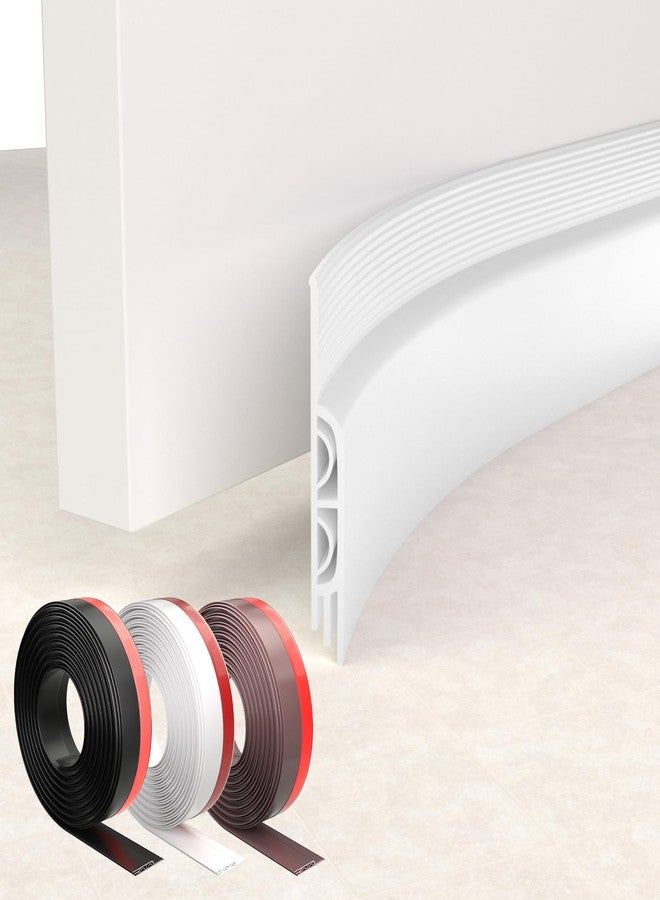 Vannesse Door Draft Stopper with Brush, 39" Door Sweep for Bottom of Door, Self Adhesive Weather Stripping for Bottom of Door, Under Door Seal Dust/Noise/Hot or Cold Air Insulation - Image 2