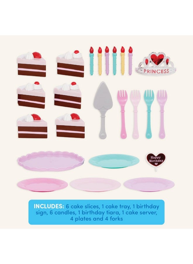 Battat- Play Circle- Birthday Cake - Toy Food - Plates & Candles Accessories- Pretend Play- Princess Birthday Party- 3 years + (24 Pcs) - Image 4