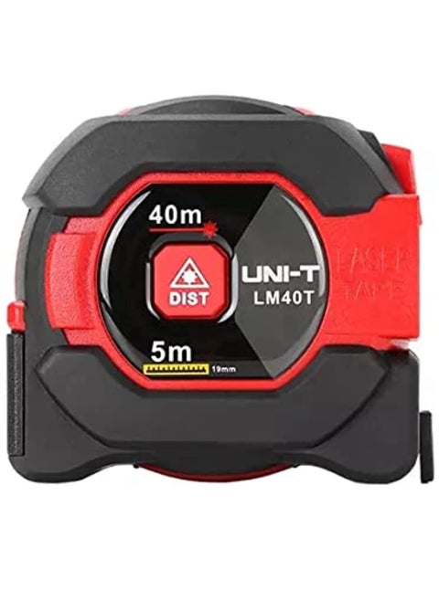 Uni-T 40 Meter Single Button Laser Distance Meter With 5 Meter Tape 2-In-1 Digital Distance Infrared Gauge Range Finder Tapeline Lcd Measuring Tape - Lm40T
