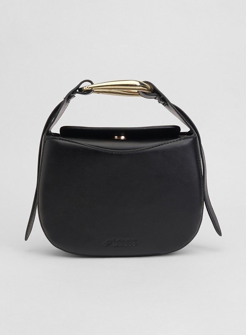 Haute Sauce Solid Magnet Lock Regular Vegan Leather Hand Bag For Women  - Image 1
