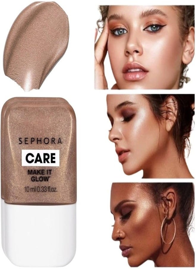 سيفورا - مجموعة سيفورا - هايلايتر سائل Make It Glow - لون 03 Sunset shine - تركيبة خفيفة الوزن وقابلة للبناء والمزج للحصول على لمسة نهائية مشرقة وندية - 10 مل - Image 1