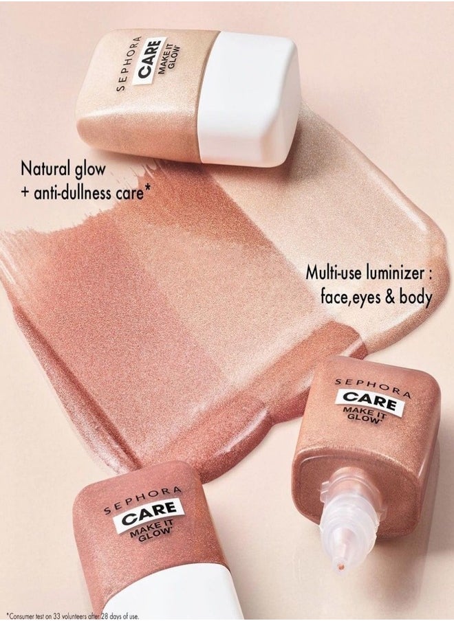 سيفورا - مجموعة سيفورا - هايلايتر سائل Make It Glow - لون 03 Sunset shine - تركيبة خفيفة الوزن وقابلة للبناء والمزج للحصول على لمسة نهائية مشرقة وندية - 10 مل - Image 1