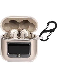 Case Compatible With Jbl Tour Pro 2 Earbuds 2023 Soft Silicone Shockproof Protective Cover With Carabiner Accessories Ultra Thin Soft Cover Slim Fit Anti Fall Not Easy To Dirty Clear