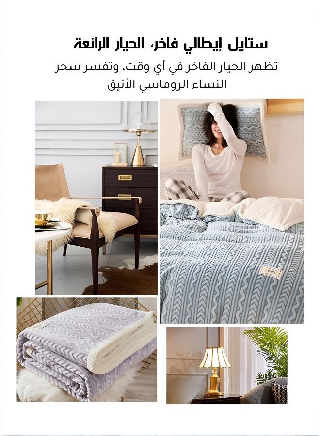 بطانية كشميرية دافئة مريحة منحوتة ثلاثي الأبعاد - Image 3