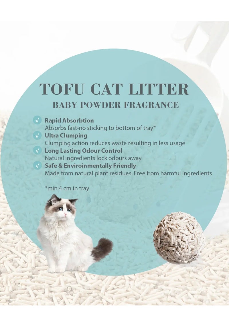 بايولاين قمامة قطط توفو 7 لتر - رائحة أزهار مائية - Image 3