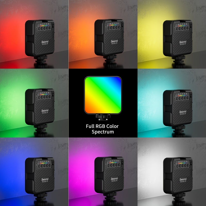 Desiontal X1 ضوء محمول متعدد الوظائف لكاميرا الهاتف، إضاءة تصوير بأجواء رومانسية مع أوضاع قابلة للتعديل المتعددة وحامل بوصة 1.4 لسهولة التثبيت على أجهزة مختلفة، لون أبيض - Image 4
