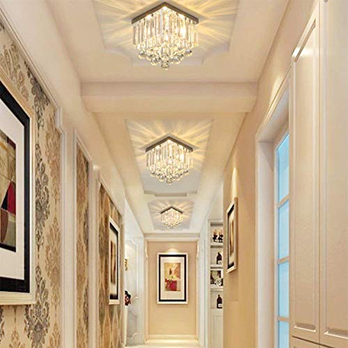 CRYSTA WORLD K9 Crystal Chandelier Modern Light Fixture 49 Strings (Warm White) (Design 1) 35 cm Square Size(AC/DC) - Image 2