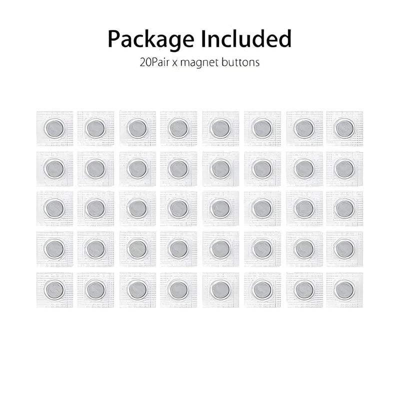RupeeRise عبوة 20 زر مغناطيسي للأكياس والملابس، مشابك للخياطة اليدوية، جودة ممتازة (1.5 * 0.3 سم) - Image 3