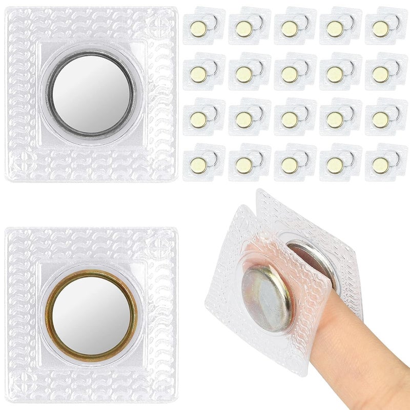 RupeeRise عبوة 20 زر مغناطيسي للأكياس والملابس، مشابك للخياطة اليدوية، جودة ممتازة (1.5 * 0.3 سم) - Image 1