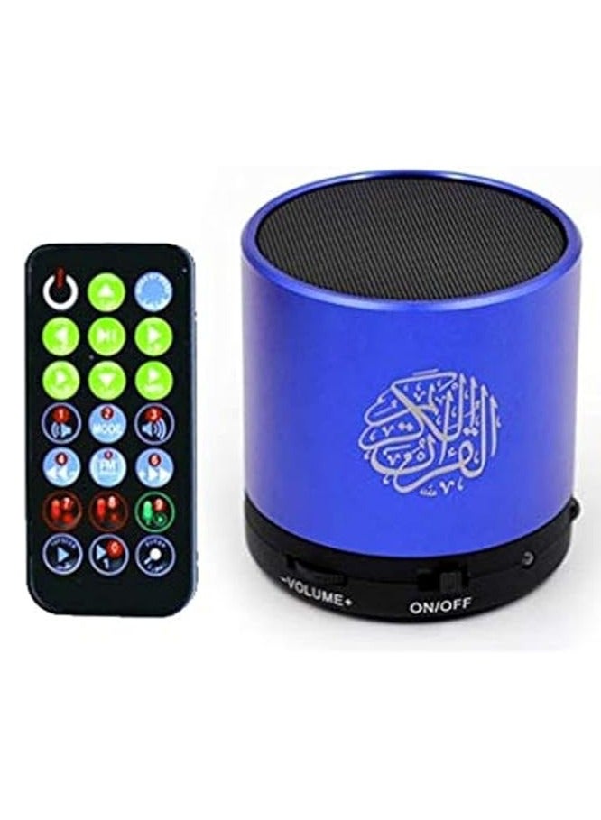 Digital Quran Player Speaker with Blue Remote Control - Image 1