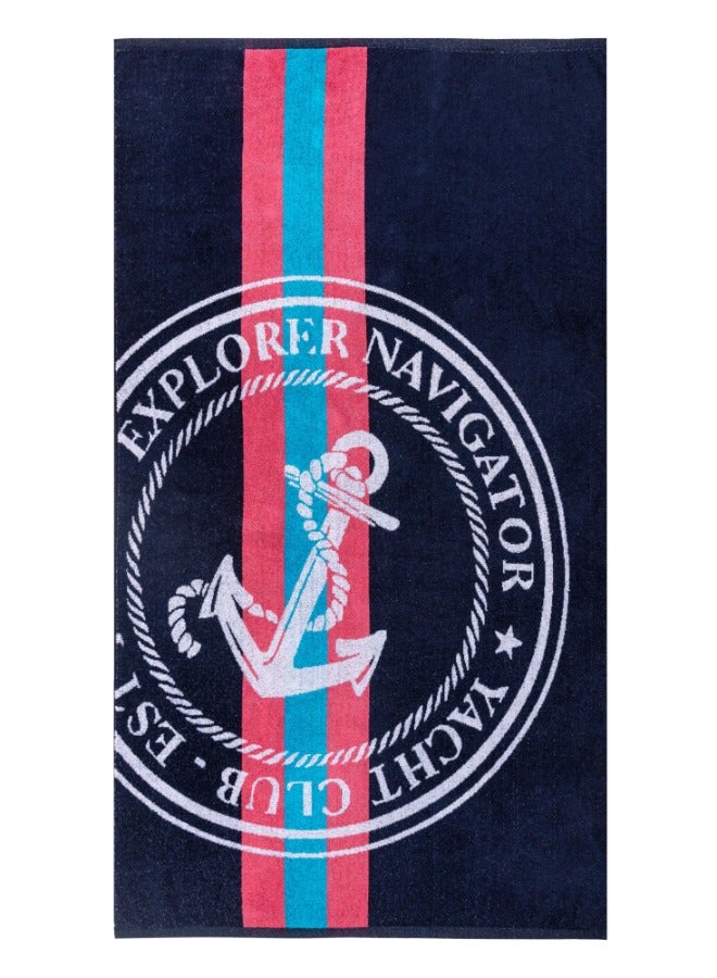 SIGNOOLA Beach Towel 90 x 170 cm Yackt Club  100% cotton.  - Image 1