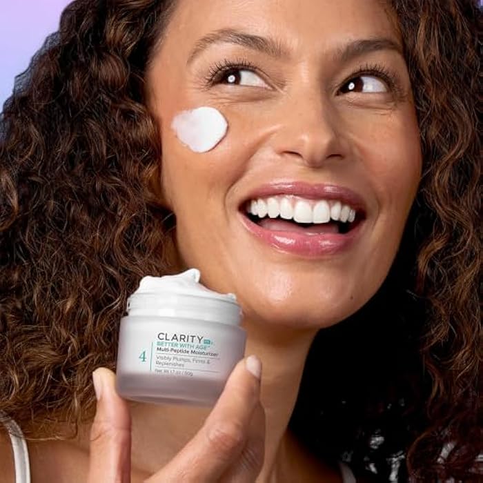 ClarityRx Better With Age Multi-Peptide Anti-Aging Facial Moisturizer, Natural Lifting & Tightening Face Cream, Plant Based, Cruelty Free, Paraben Free (1.7 oz) - Image 4