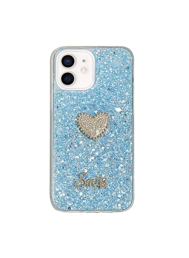 S-TOP Case For iPhone 12 Starry Sequin Diamond Heart Epoxy TPU Phone Case - Image 1