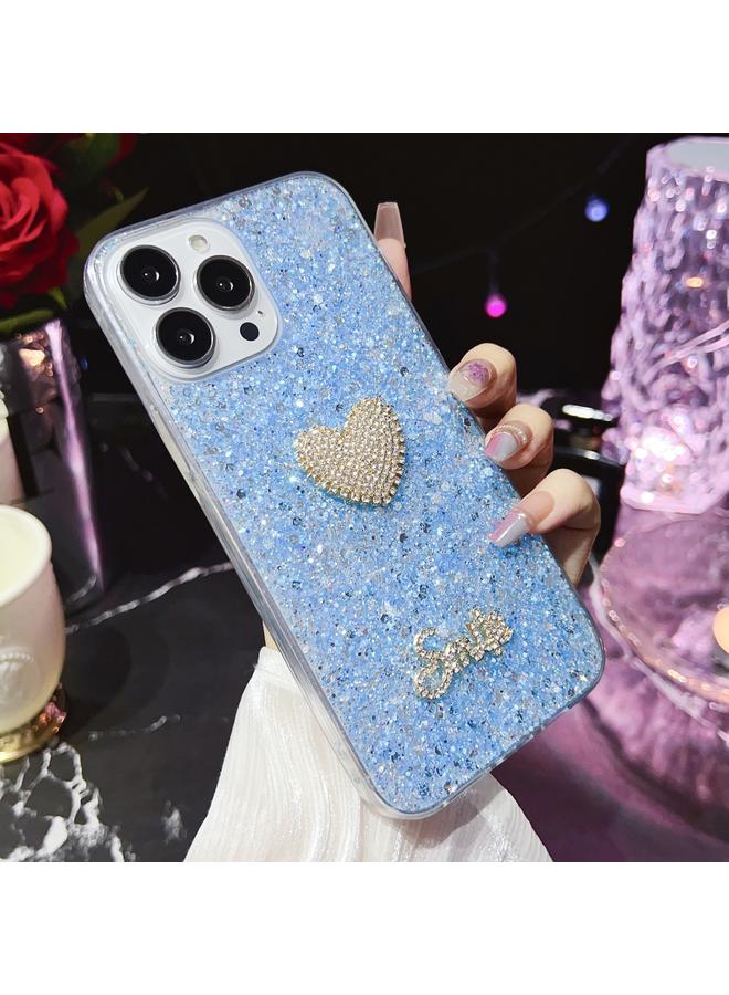 S-TOP Case For iPhone 12 Starry Sequin Diamond Heart Epoxy TPU Phone Case - Image 3