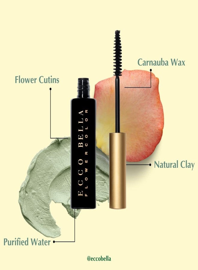 Ecco Bella FlowerColor Organic Mascara - Ideal for Sensitive Eyes - All Natural, Vegan & Waterproof - Clean Brown Mascara, Long-Lasting, Smudge-Free & Gluten-Free for Beautiful Lashes - Image 4