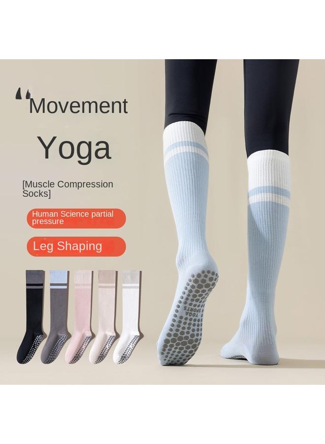 Bluejw Sports Muscle Pressure Striped Socks Children's Shoulder Socks Leg Shaping Pilates Fitness Rope Skipping Running Yoga Socks - Image 2
