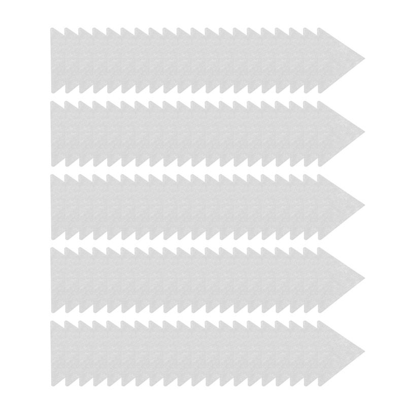 ملصقات دعم طوق القميص 100 قطعة من مادة البولي فينيل المُشفق (PVC) ذات الشكل المثلثية - دعامات طوق قميص لاصقة ذاتياً تقف منتصبة لا تتجعد، لتشكيل طوق القميص المنعطف، للملابس، للاستخدام في المنزل والمكتب - Image 1