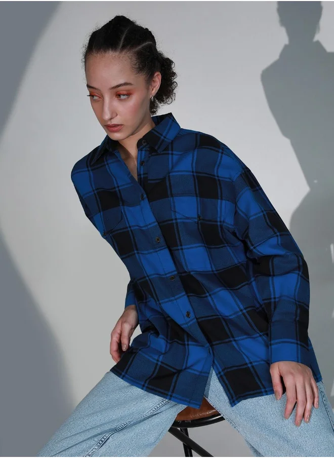 هوبرهولمي Women Check Shirts - Classic Checkered Design for Everyday Comfort