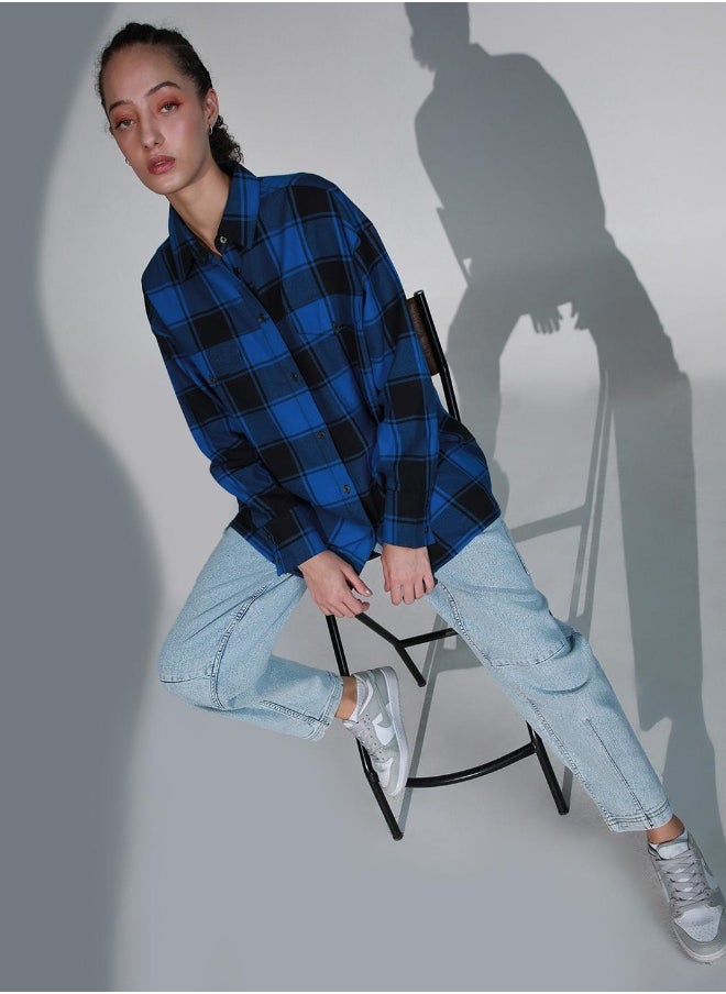 Hubberholme Women Check Shirts - Classic Checkered Design for Everyday Comfort  - Image 3