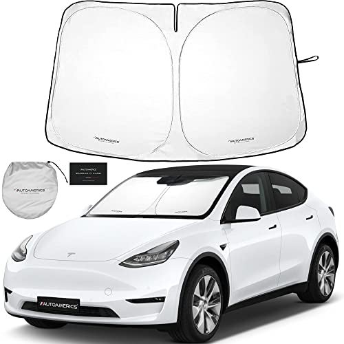 Autoamerics 1Piece Tesla Model Y Sunshade  3 Sunshade  Special Design for Model Y  3 Windshield  Foldable Lightweight M3 Sun Shield  2023 Tesla Y3 Accessories