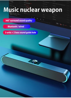 SADA Wired computer speaker, stereo subwoofer, powerful music player, bass surround speaker, 3.5mm audio, USB variable speaker with light and Bluetooth  - Image 2