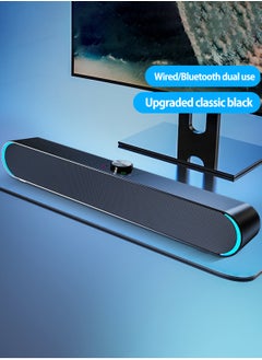 SADA Wired computer speaker, stereo subwoofer, powerful music player, bass surround speaker, 3.5mm audio, USB variable speaker with light and Bluetooth  - Image 1