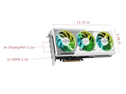 ASRock AMD Radeon RX 9070 XT Steel Legend 16GB White GPU 20Gbps GDDR6 256Bit (3rd Gen RT 2nd Gen AI Accelerators) PCIe5.0 800W 2x8-pin Triple Fan DP2.1a HDMI2.1b Graphics Card 2.9 Slot - Image 2