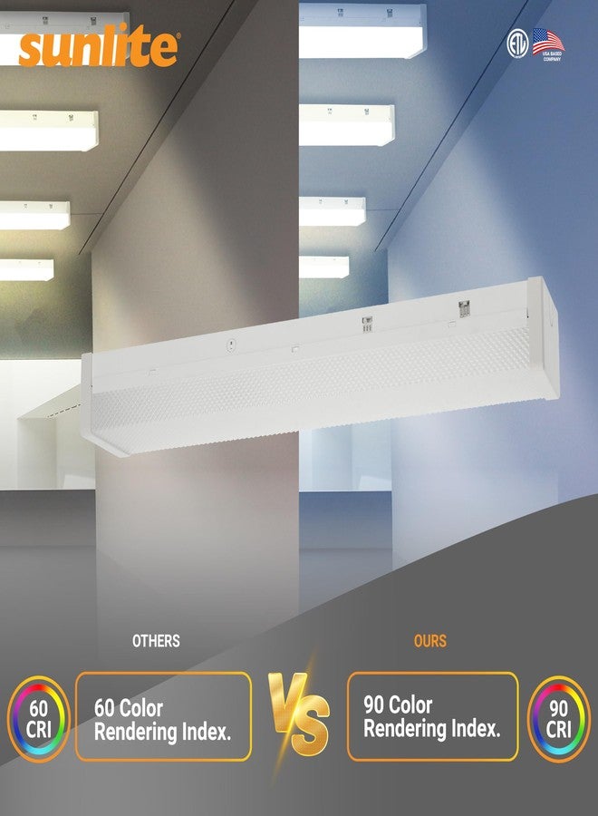 Sunlite 3-Foot Linear Wraparound Light Fixture, Power Selectable 18W/25W/30W, 2070-3450 Lumens, Color Selectable 30K/40K/50K, Dimmable, 110 Degree Beam Angle, 90 CRI, 120-277V, ETL & DLC Listed - Image 4