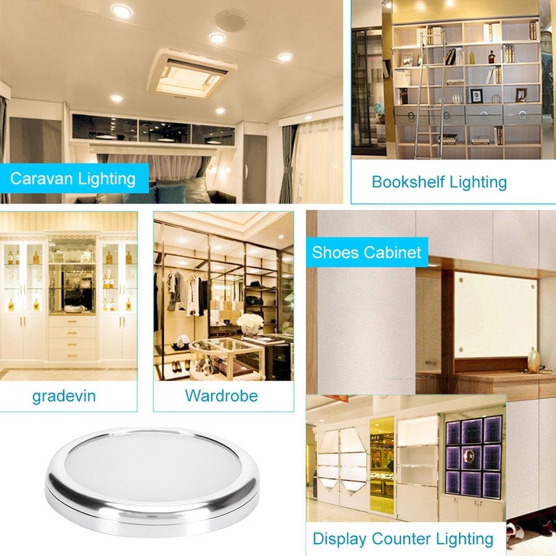 DC12V LED Under Cabinet Light Ultra thin Counter Wardrobe Lamp for Home Hotel Caravan(Warm) - Image 4