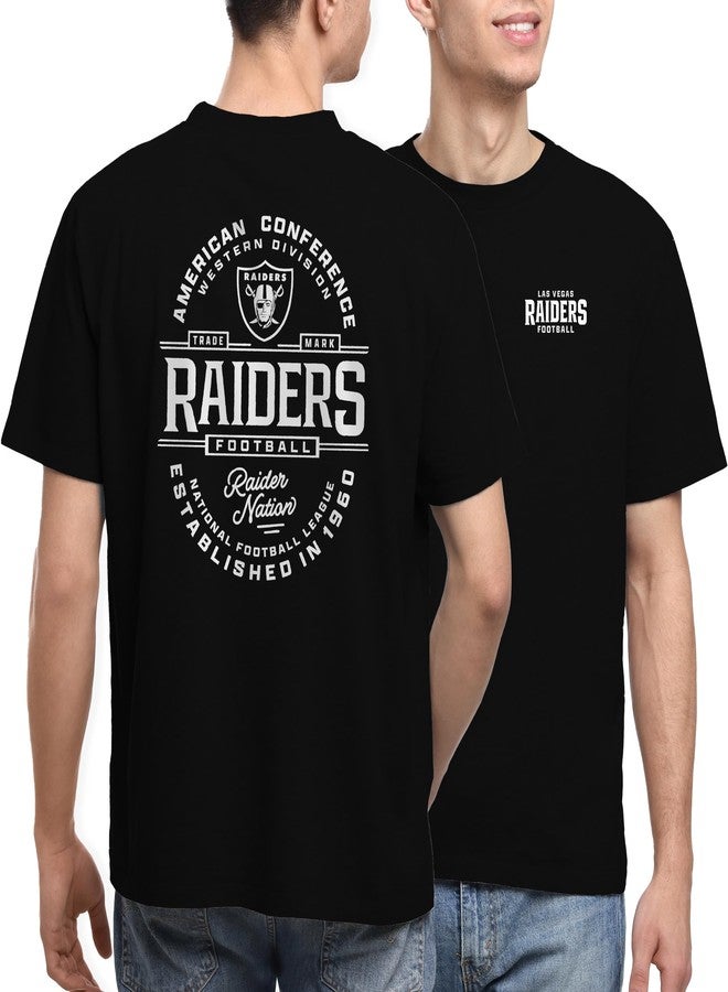 Junk Food NFL - Las Vegas Raiders - Heritage Type - Officially Licensed Adult Short Sleeve Fan Tee for Men and Women - Image 1