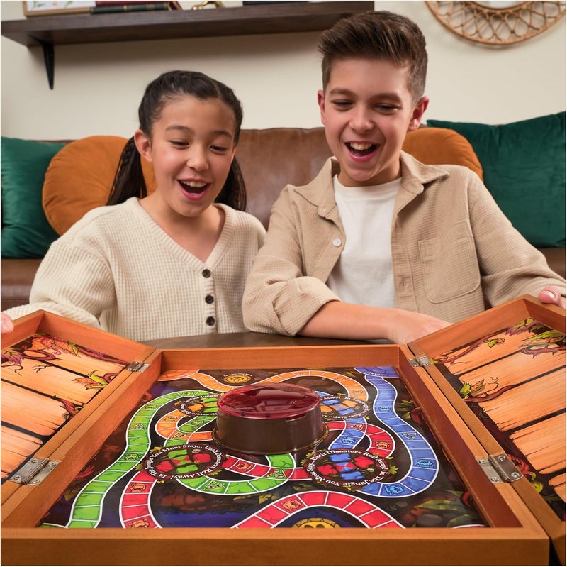 Spin Master Games Jumanji The Game Real Wooden Box Edition of The Classic Adventure Board Game for K boy toys, girl toys, birthday gift, Christmas gift, growth, fun, for kids. - Image 5