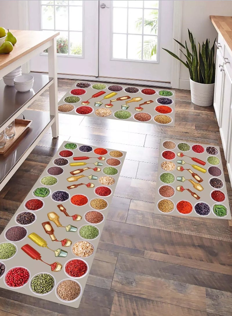 1pc Jam Print Anti-slip Kitchen Rug  - Image 1