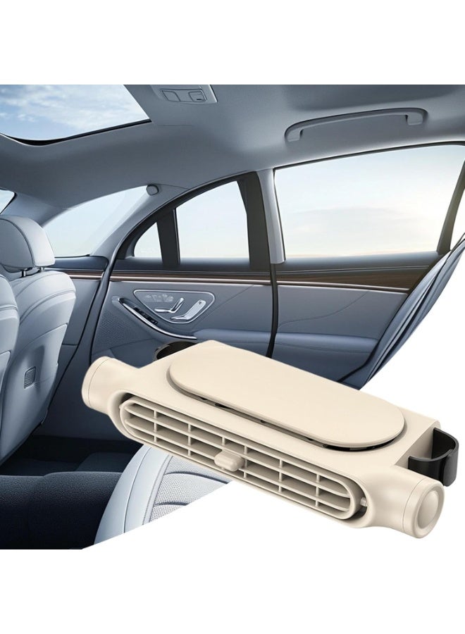 Beauenty USB Charging Car Seat Back Pillow Fan, Adjustable Angle Car Cooling Fan with 3000mah Battery, Portable Air Vent Cooling Device, Easy Installation, Compact Design Ideal for Road Trips & Camping - Image 2