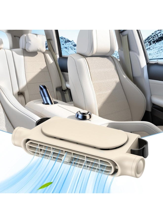 Beauenty USB Charging Car Seat Back Pillow Fan, Adjustable Angle Car Cooling Fan with 3000mah Battery, Portable Air Vent Cooling Device, Easy Installation, Compact Design Ideal for Road Trips & Camping - Image 5