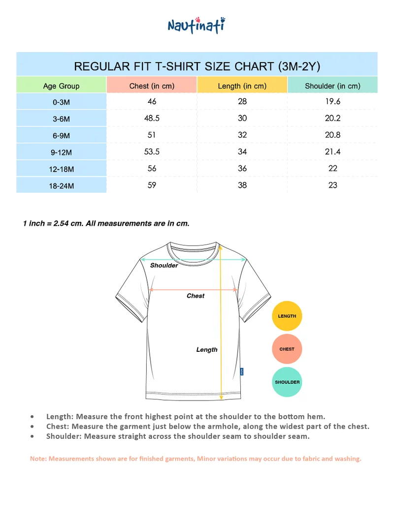 نوتيناتي Nautinati Girls’ Disney Princess Cotton T-shirt | Regular T-shirt for 3 to 24 Months