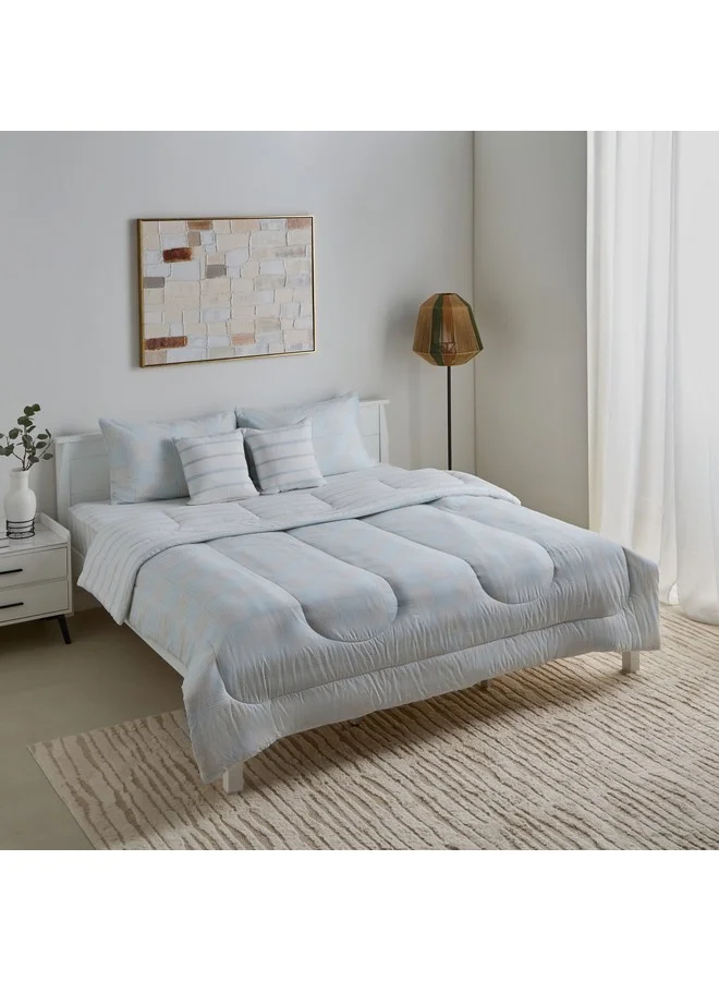 Home Box Aurora Jason 5-Piece Printed Cotton Queen Comforter Set 240 x 200 cm