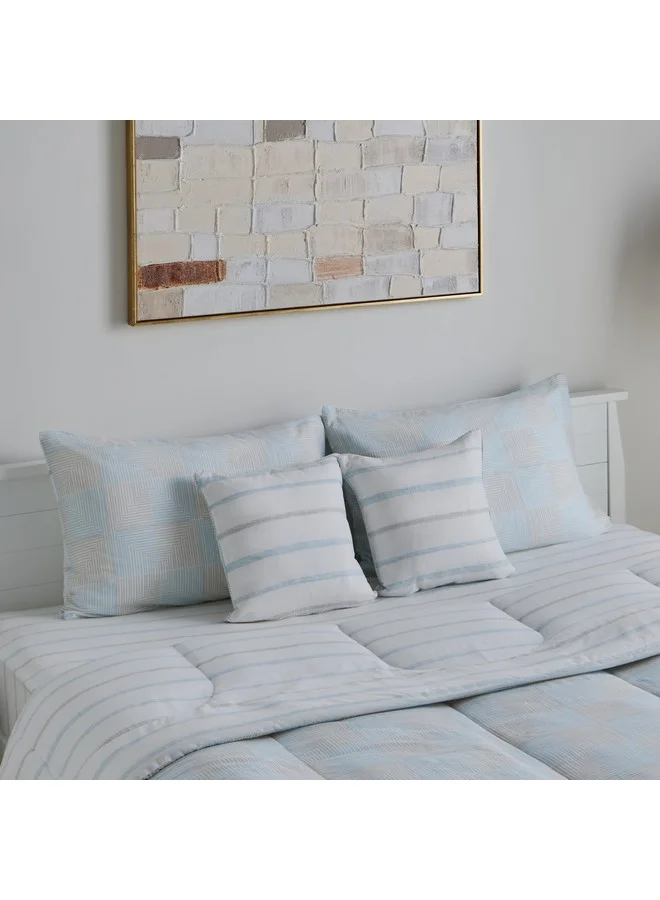 Home Box Aurora Jason 5-Piece Printed Cotton Queen Comforter Set 240 x 200 cm